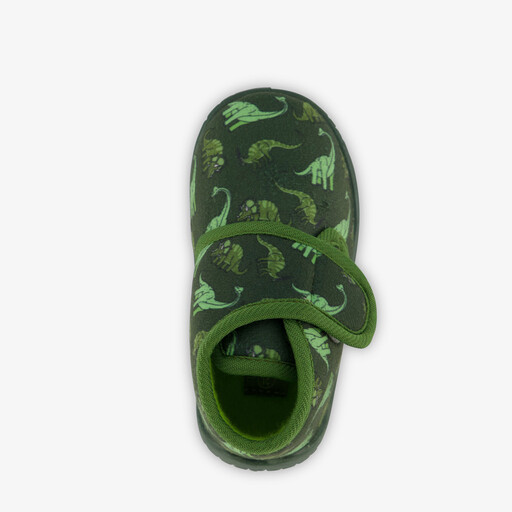 Jongens pantoffels met dino groen