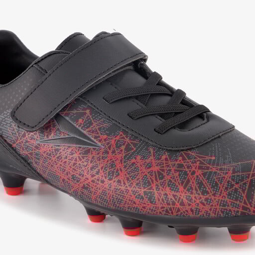 Elevate FG kinder voetbalschoenen zwart rood