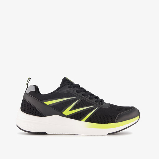 Heren hardloopschoenen zwart geel
