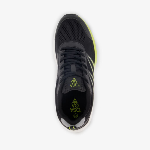 Heren hardloopschoenen zwart geel