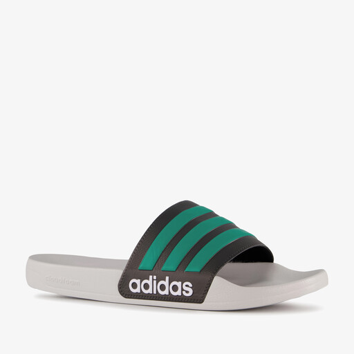 Adilette heren badslippers grijs groen