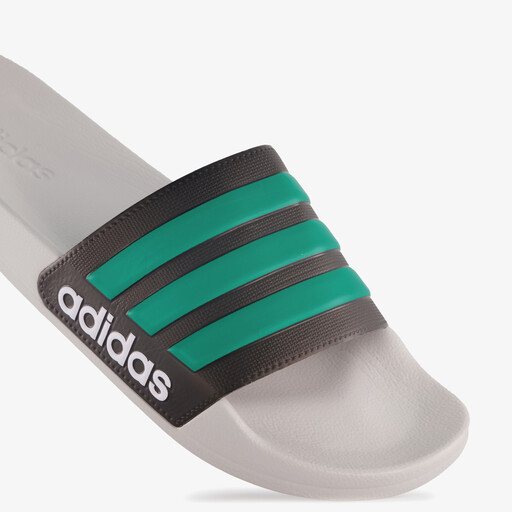 Adilette heren badslippers grijs groen