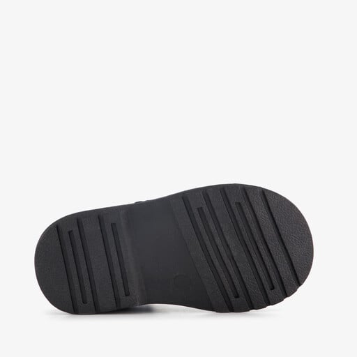 Meisjes veterboots met glitters en hartjes zwart