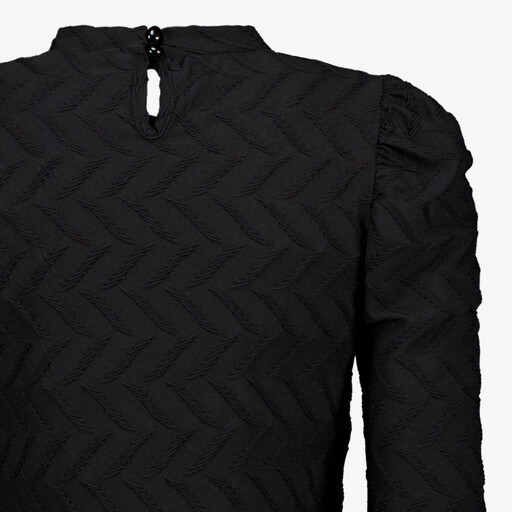 Dames blouse met structuur zwart