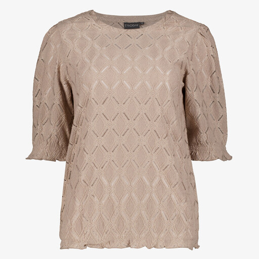 Dames top met structuur zand