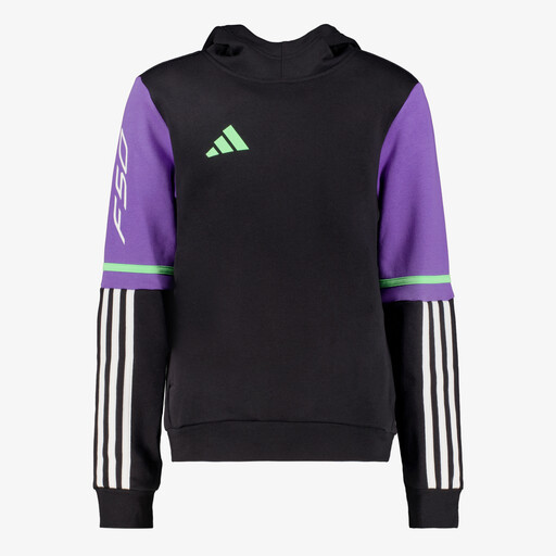 F50 SW HD Y kinder hoodie zwart paars