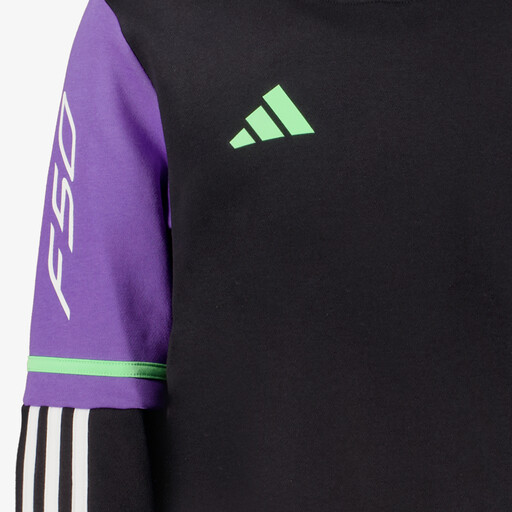 F50 SW HD Y kinder hoodie zwart paars