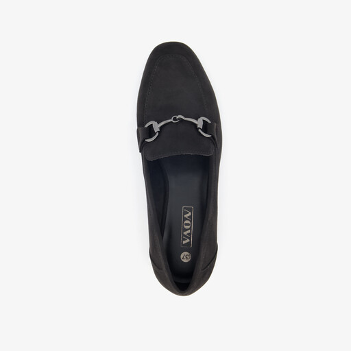 Dames loafers met gesp zwart