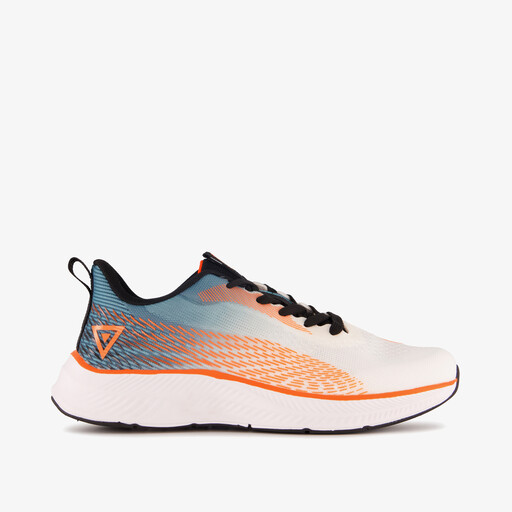 Heren hardloopschoenen wit oranje