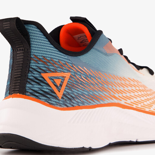 Heren hardloopschoenen wit oranje