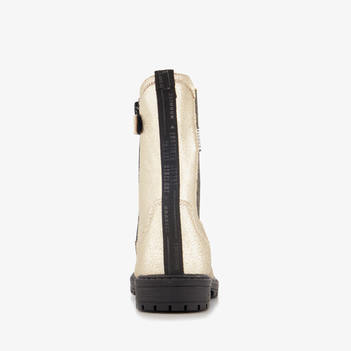 Leren meisjes Chelsea boots goud