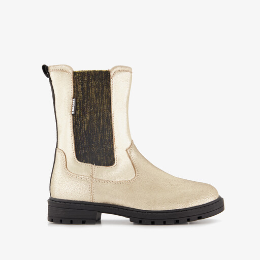 Leren meisjes Chelsea boots goud