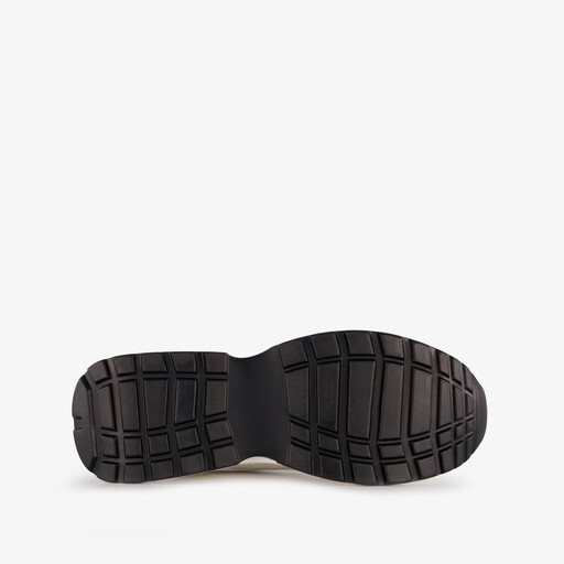 Leren dames sneakers beige goud