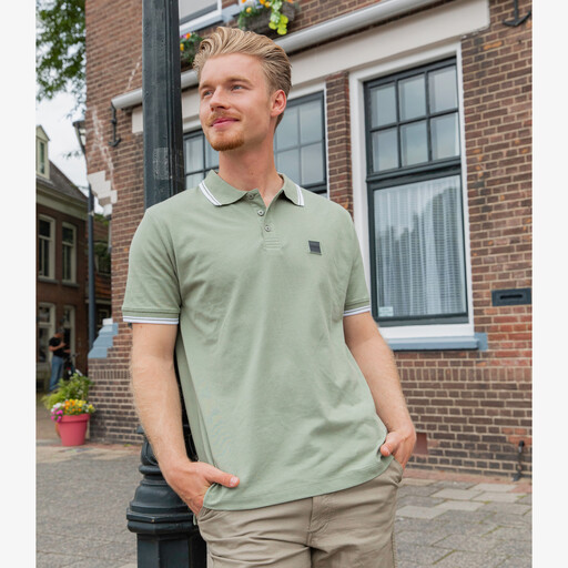 Heren polo groen