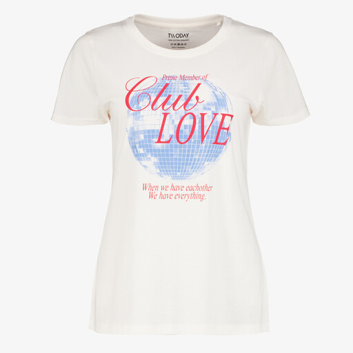 Dames T-shirt met opdruk wit