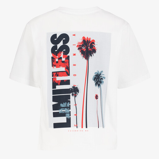 Jongens T-shirt met backprint wit