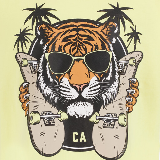 Name It jongens T-shirt Tijger geel