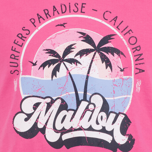 Cropped meisjes T-shirt roze