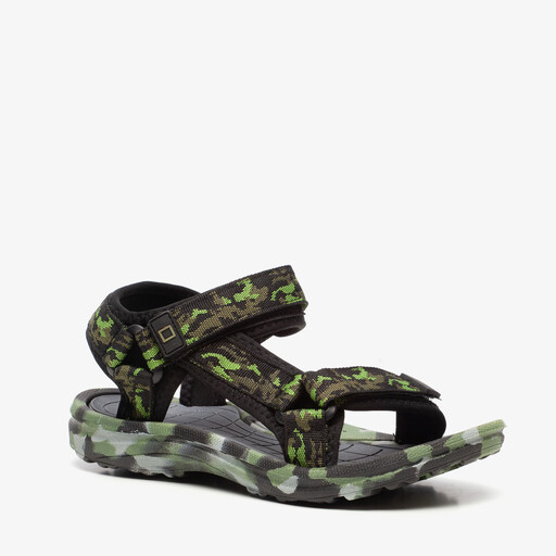 Jongens sandalen met camouflageprint