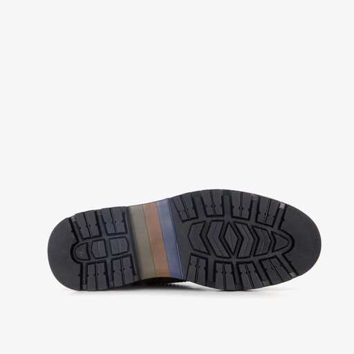 Leren heren veterboots grijsbruin