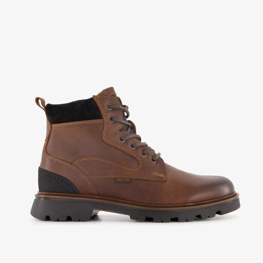 Leren heren veterboots bruin