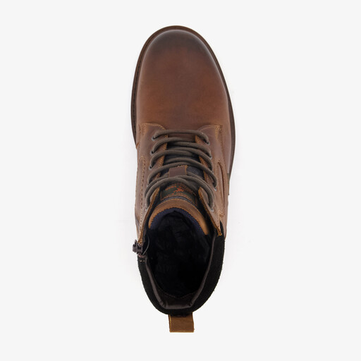 Leren heren veterboots bruin