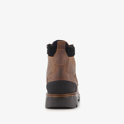 Leren heren veterboots bruin