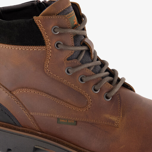 Leren heren veterboots bruin