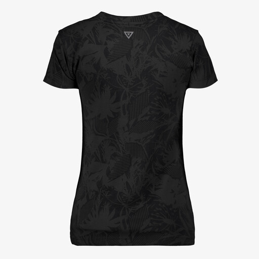 Dames sport T-shirt met print zwart