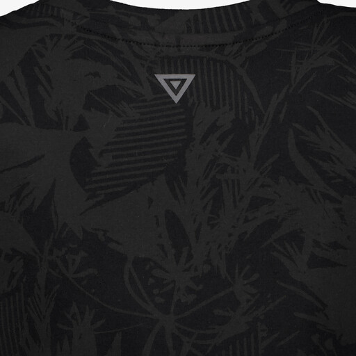 Dames sport T-shirt met print zwart