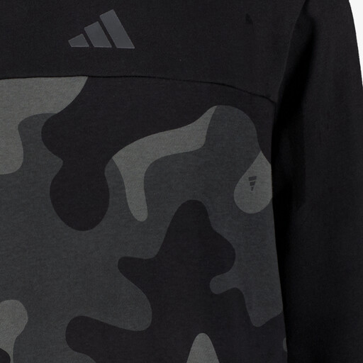 J Camo FL kinder hoodie met camouflageprint zwart grijs