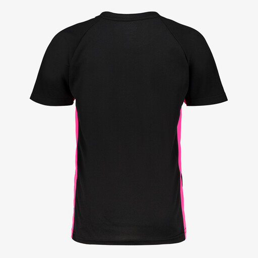Kinder voetbal T-shirt zwart roze