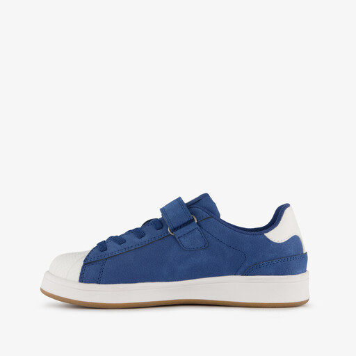 Jongens sneakers met smileys blauw wit