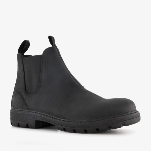 Van Beer suede heren Chelsea boots zwart