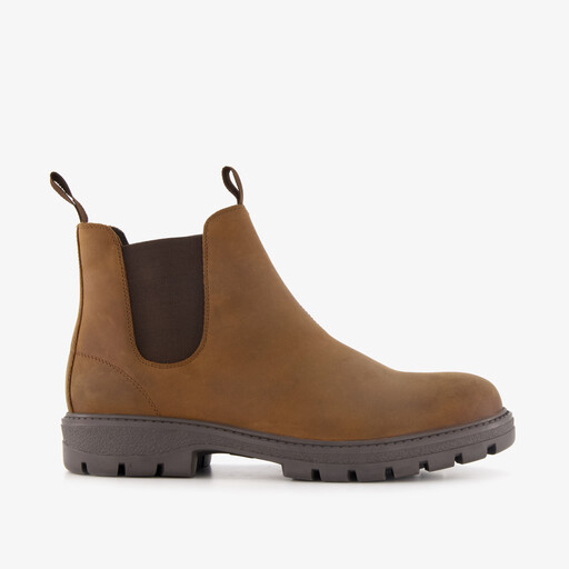 Van Beer suede heren Chelsea boots bruin