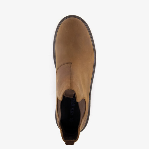 Van Beer suede heren Chelsea boots bruin