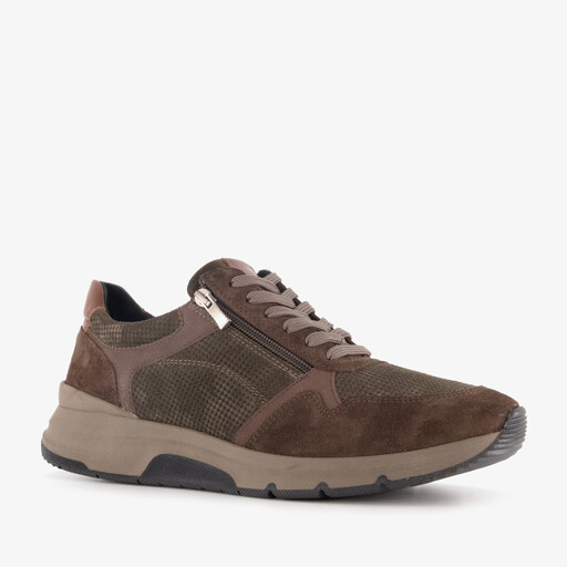 Leren heren sneakers bruin