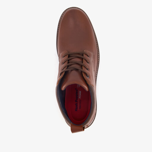 Leren heren veterschoenen cognac