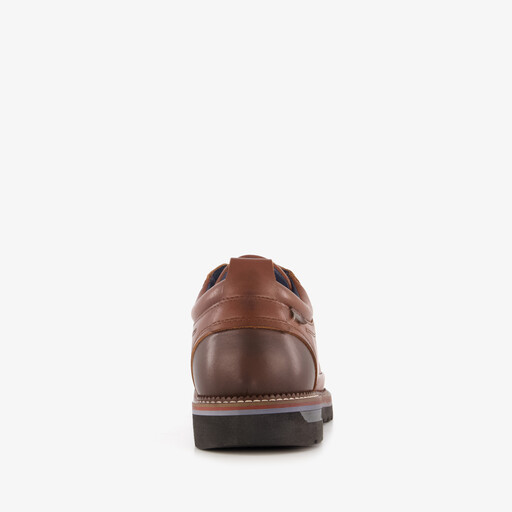 Leren heren veterschoenen cognac