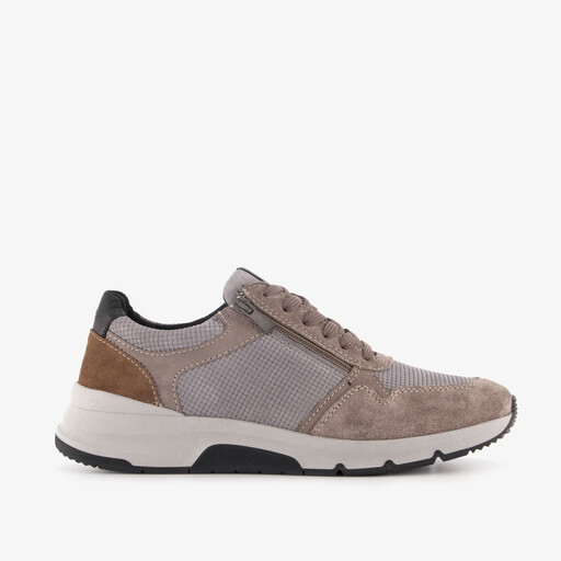 Leren heren sneakers grijs