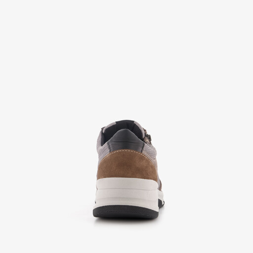 Leren heren sneakers grijs