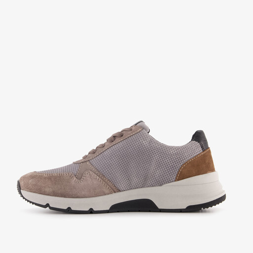 Leren heren sneakers grijs