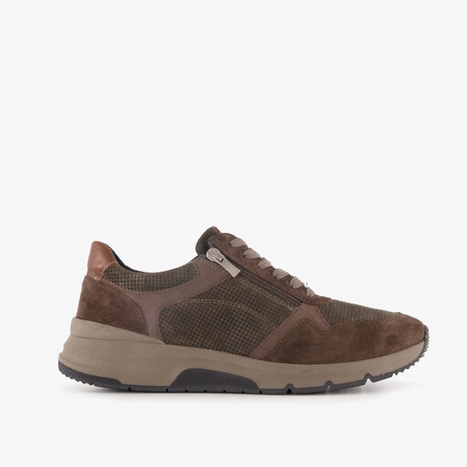 Leren heren sneakers bruin