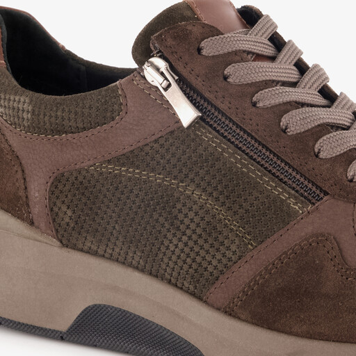 Leren heren sneakers bruin