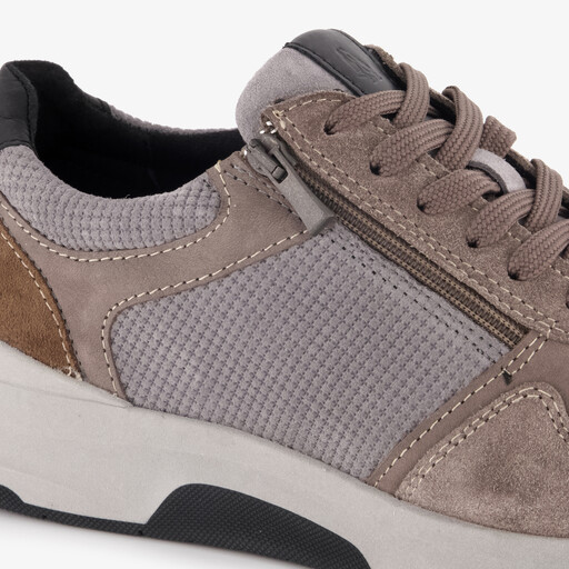 Leren heren sneakers grijs