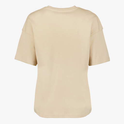 Oversized dames T-shirt beige