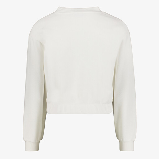 Meisjes sweater met strikje wit
