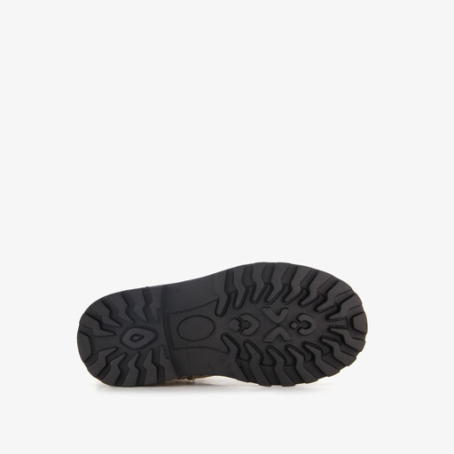 Meisjes veterboots met luipaardprint goud