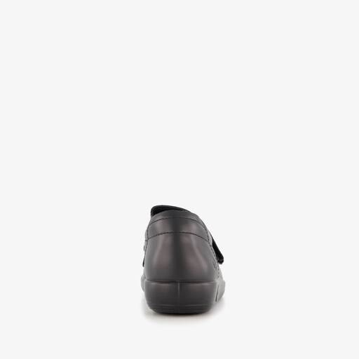 ECCO Soft 2.0 leren dames sneakers zwart