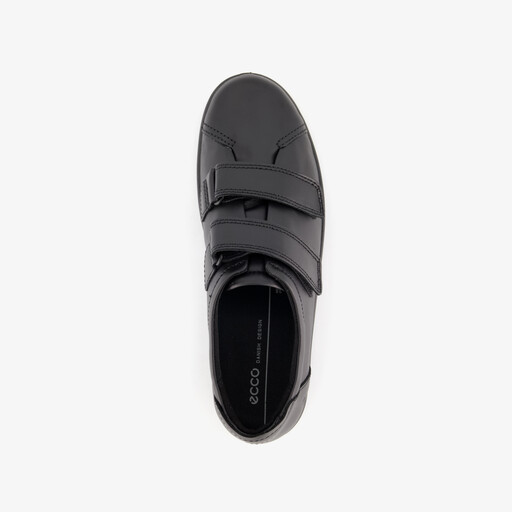 ECCO Soft 2.0 leren dames sneakers zwart